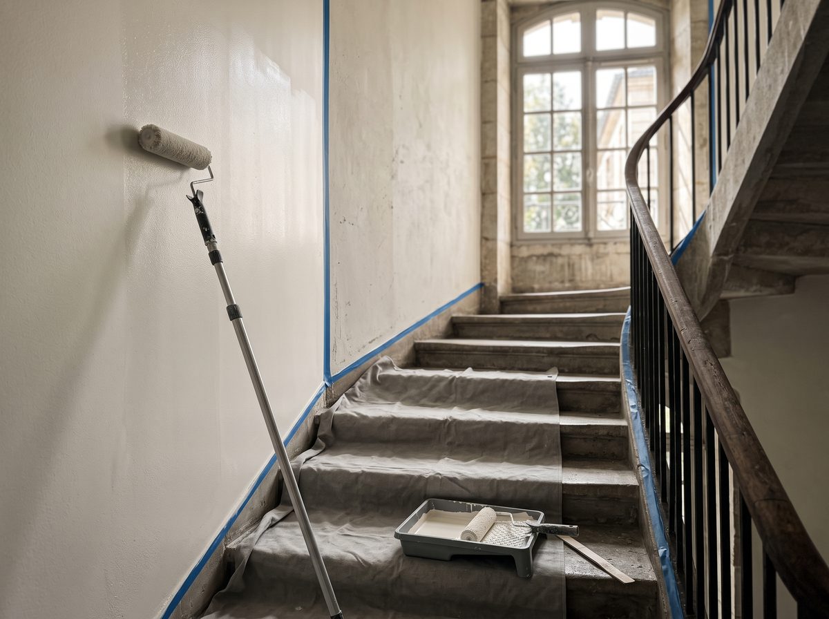 Malerarbeiten im Treppenhaus